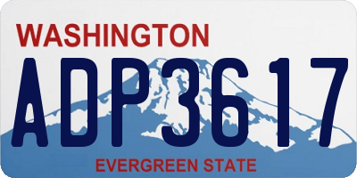 WA license plate ADP3617