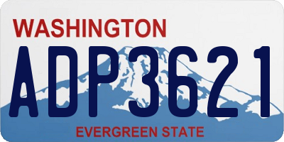 WA license plate ADP3621