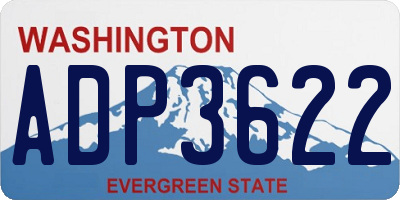 WA license plate ADP3622