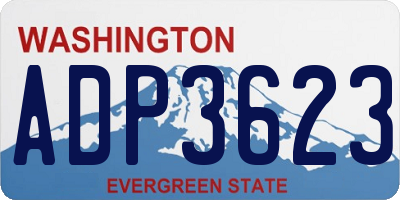 WA license plate ADP3623