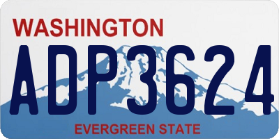 WA license plate ADP3624