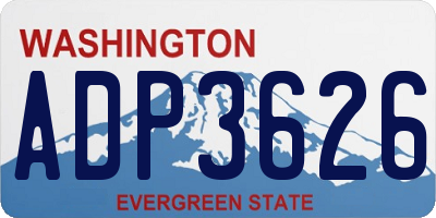 WA license plate ADP3626