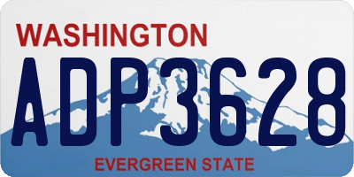 WA license plate ADP3628