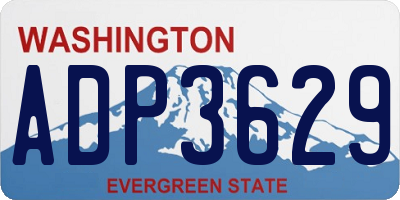WA license plate ADP3629