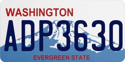WA license plate ADP3630