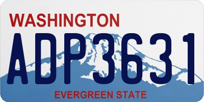 WA license plate ADP3631