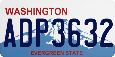 WA license plate ADP3632