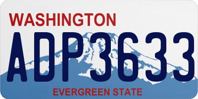 WA license plate ADP3633