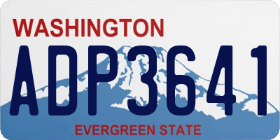 WA license plate ADP3641