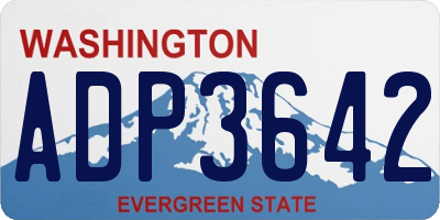 WA license plate ADP3642