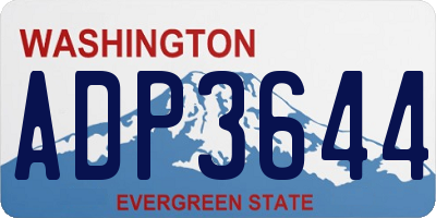 WA license plate ADP3644