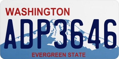 WA license plate ADP3646
