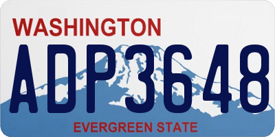 WA license plate ADP3648