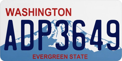 WA license plate ADP3649