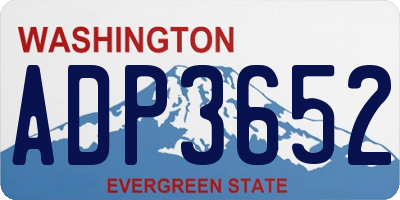 WA license plate ADP3652