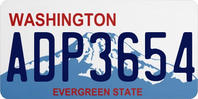 WA license plate ADP3654