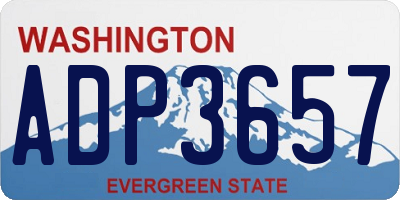 WA license plate ADP3657