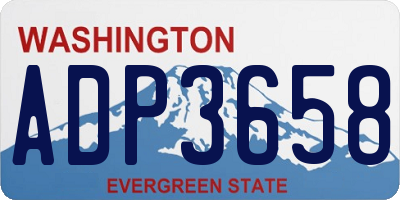 WA license plate ADP3658