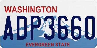 WA license plate ADP3660
