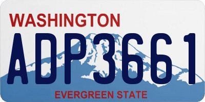 WA license plate ADP3661