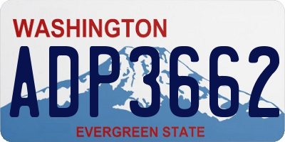 WA license plate ADP3662