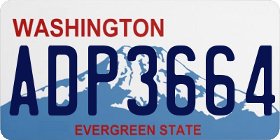 WA license plate ADP3664
