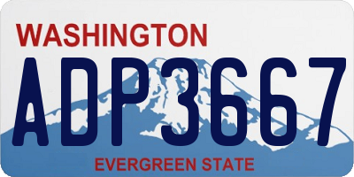 WA license plate ADP3667