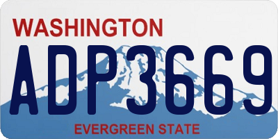 WA license plate ADP3669