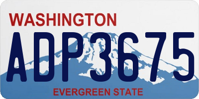 WA license plate ADP3675