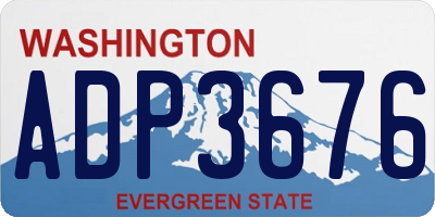 WA license plate ADP3676