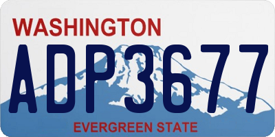 WA license plate ADP3677