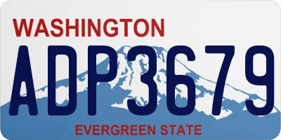 WA license plate ADP3679