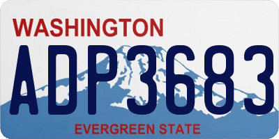 WA license plate ADP3683