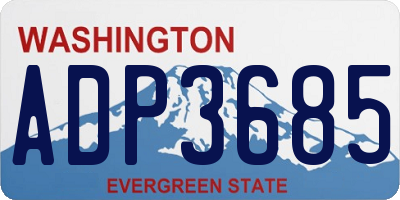 WA license plate ADP3685