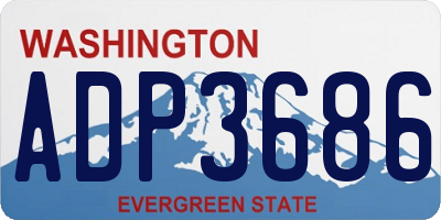 WA license plate ADP3686