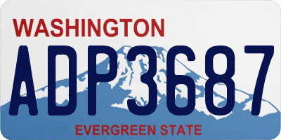 WA license plate ADP3687