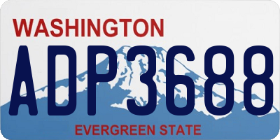 WA license plate ADP3688