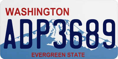 WA license plate ADP3689
