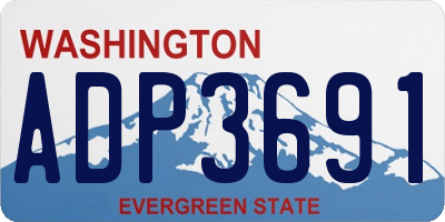 WA license plate ADP3691