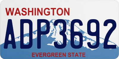 WA license plate ADP3692