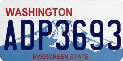 WA license plate ADP3693