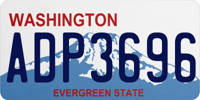 WA license plate ADP3696