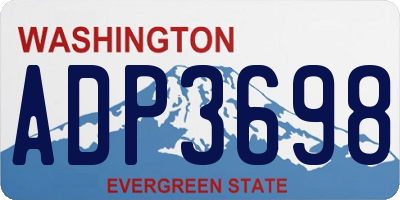 WA license plate ADP3698