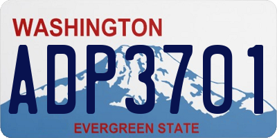WA license plate ADP3701