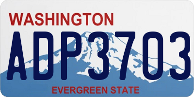 WA license plate ADP3703