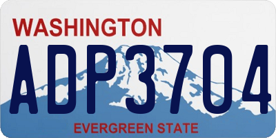 WA license plate ADP3704