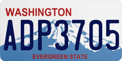 WA license plate ADP3705