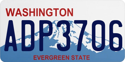 WA license plate ADP3706