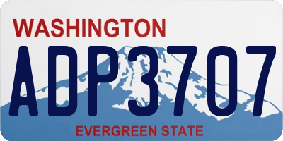 WA license plate ADP3707