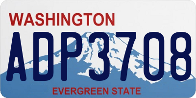 WA license plate ADP3708